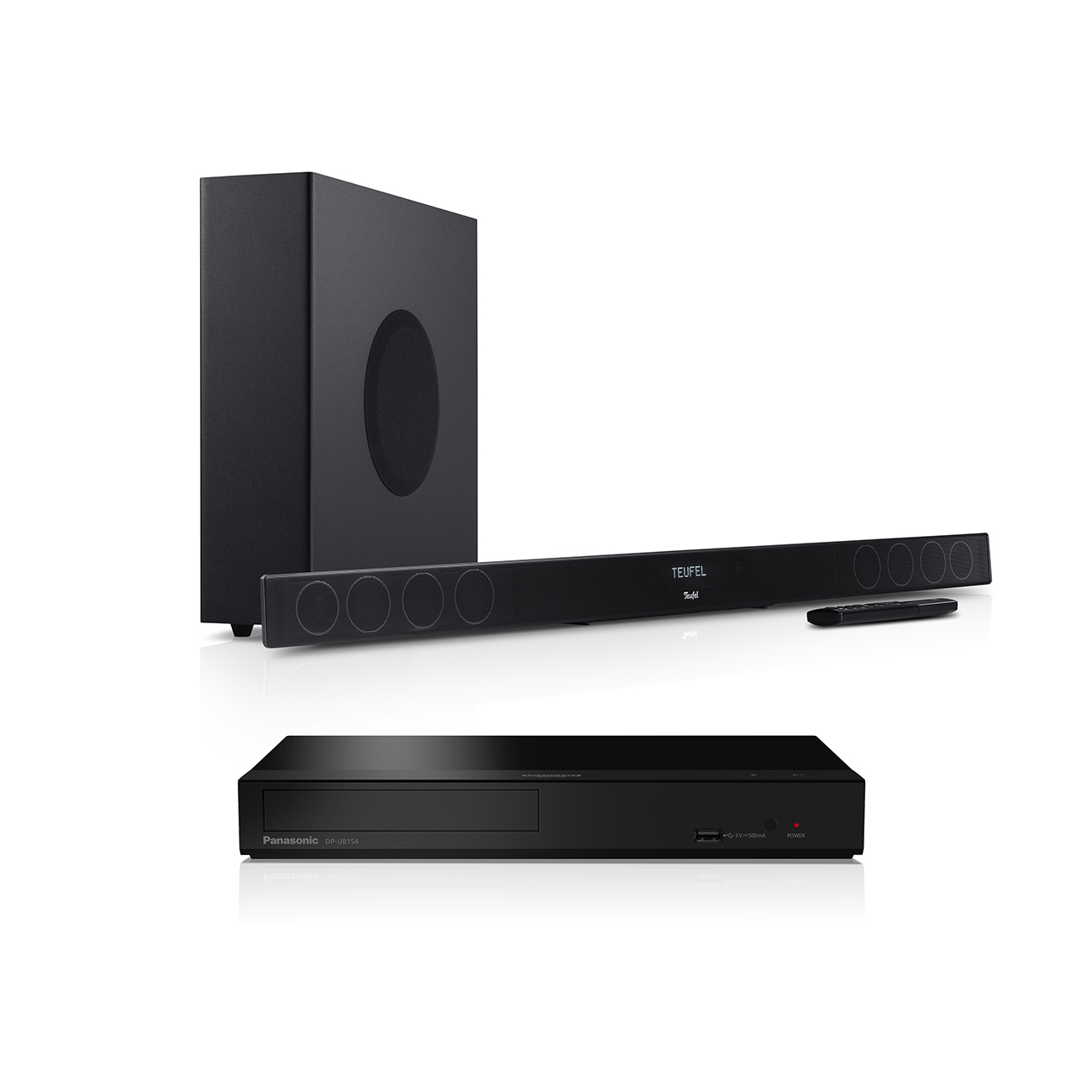 Teufel CINEBAR 11 + Panasonic UB154 Blu-ray Player Soundbar Bluetooth kabelloser Subwoofer Schwarz von Teufel