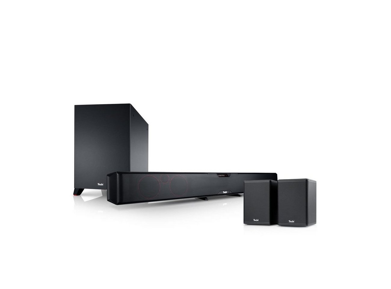 Teufel CINEBAR PRO Surround 4.1-Set" Soundbar (WLAN, Bluetooth, Multiroom, Google Chromecast, 200 W, WLAN, Multiroom & Google Chromecast built-in für Musik Streaming)" von Teufel