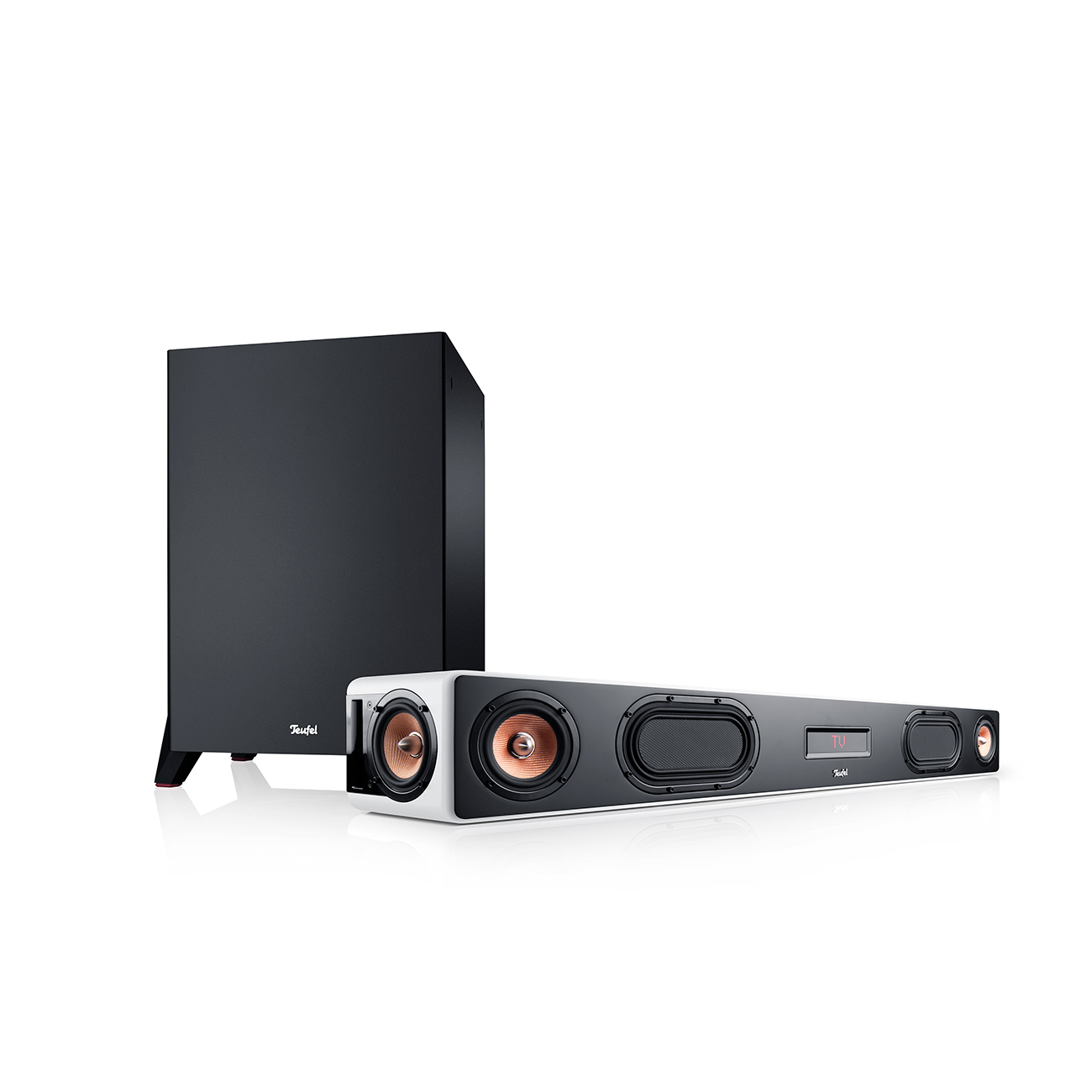 Teufel CINEBAR ULTIMA Power Edition Leistungsstarke Soundbar Bluetooth Kabel-Anschluss Weiß von Teufel