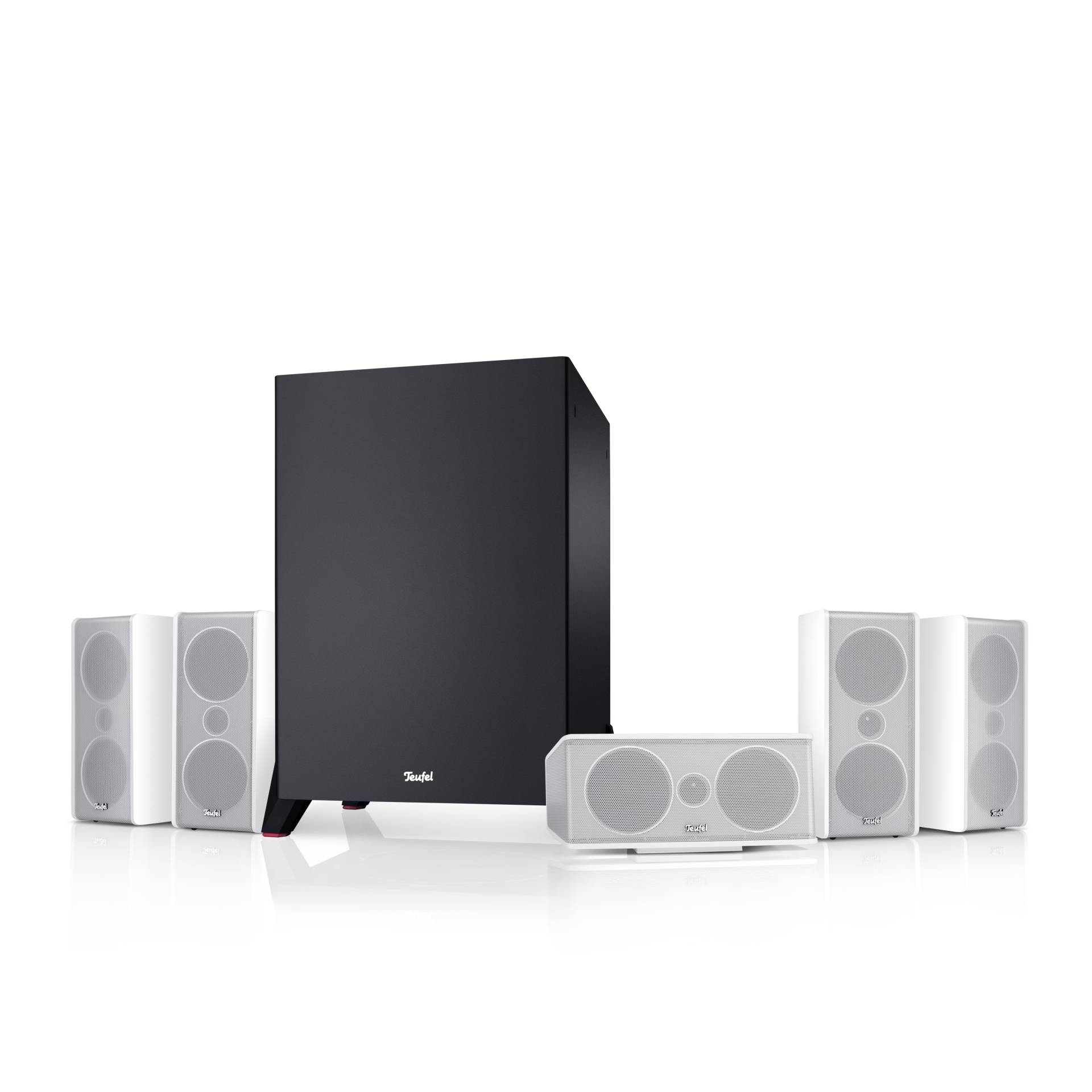 Teufel Consono 35 Mk3 "5.1-Set" 5.1 Heimkino-Set mit Satelliten-Lautsprechern 2-Wege-Micro-Boxen Weiß Teufel Consono 35 Mk3 "5.1-Set" 5.1 Heimkino-Set mit Satelliten-Lautsprechern 2-Wege-Micro-Boxen Weiß von Teufel