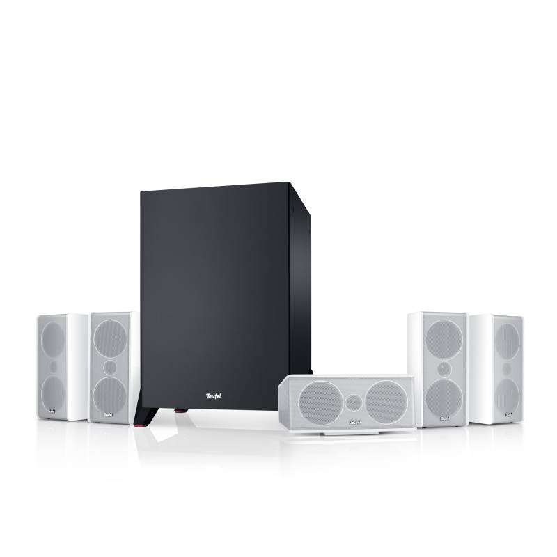 Teufel Consono 35 Mk3 "5.1-Set" 5.1 Heimkino-Set mit Satelliten-Lautsprechern 2-Wege-Micro-Boxen Weiß von Teufel