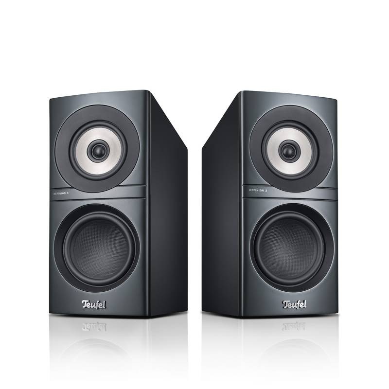 Teufel Definion 3S 3-Wege-Aufbau High-End-Stereo-Regallautsprecher Präziser Bass Anthrazit von Teufel