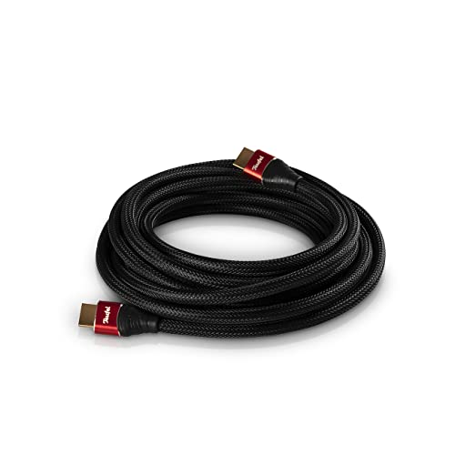 Teufel HDMI-2.0-Rundkabel Highspeed HDMI-Kabel unterstützt alle 2.0-Spezifikationen wie z.B. 4K 50/60p und 4K 3D, Vergoldeter Anschluss (Schwarz, 5,0 m) von Teufel