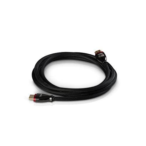 Teufel HDMI-2.1-Rundkabel Highspeed HDMI-Kabel, 4K 3D bei 50/60p, 8K-Übertragung, Vergoldeter Anschluss (Schwarz, 2,0 m) von Teufel