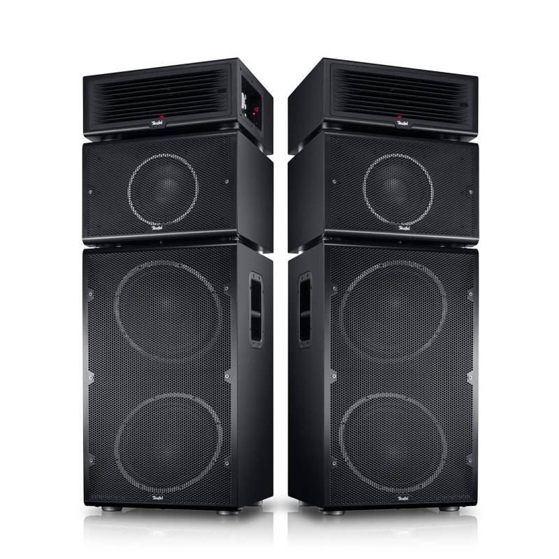 Teufel Power HiFi Stereo-Set Aktiv Standlautsprecher Set Bundle Bluetooth Schwarz von Teufel