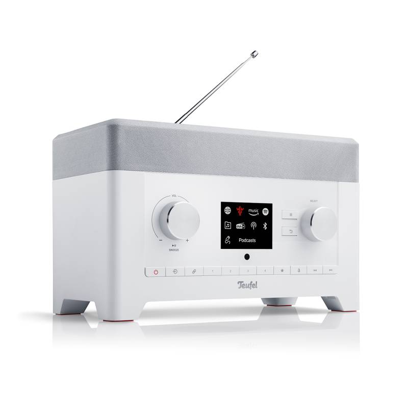 Teufel RADIO 3SIXTY Digitalradio DAB+ Internet FM Bluetooth Alarmfunktion Weiß von Teufel