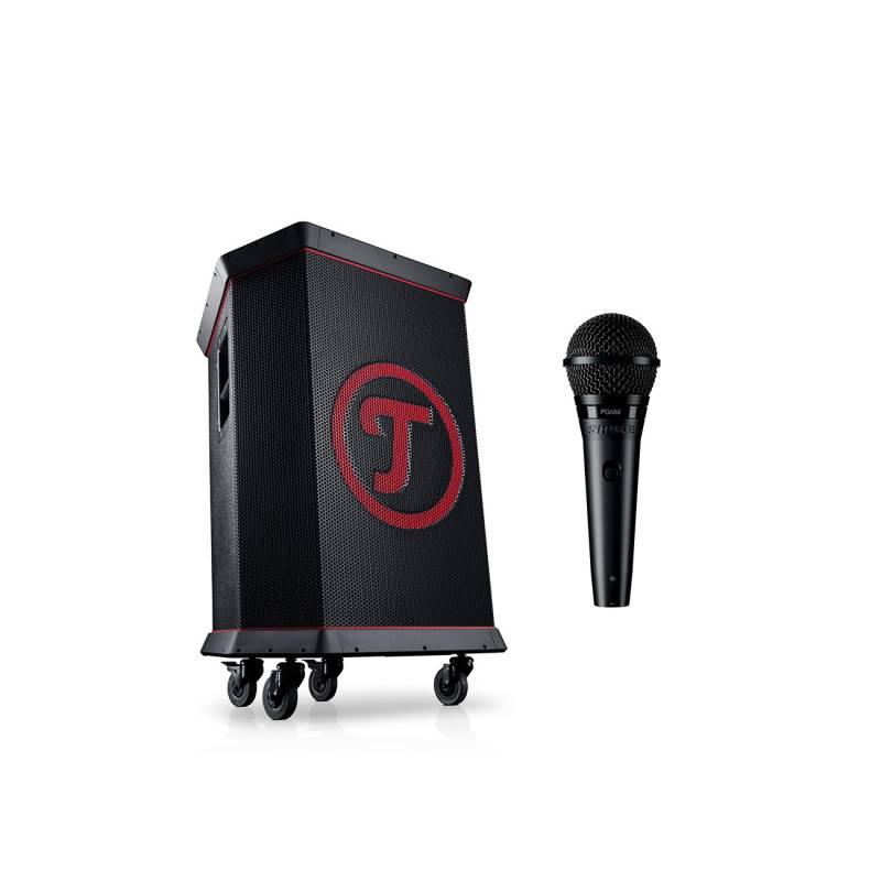 Teufel ROCKSTER + Shure PGA58 440-Watt-Verstärker Bluetooth 2-Kanal DJ-Mischpult von Teufel