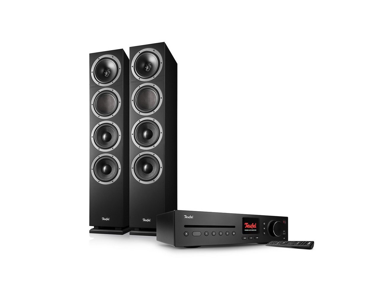 Teufel THEATER 500 KOMBO 2 Wireless Lautsprecher (Bluetooth, Kabel und WLAN, 200 W, HDMI ARC und CEC, Spotify, DAB+/FM-Radio, Internet-Radio, Bluetooth) von Teufel