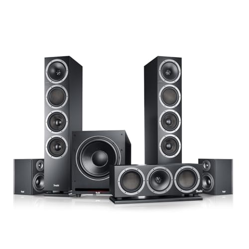 Teufel Theater 500 Surround 5.1 Heimkino-Set - Kinoatmosphäre Surround Sound System, Mächtiger Subwoofer, Allrounder für Musik, Filmton und Games, Dipol-Rear-Lautsprecher, Bassreflex - schwarz Teufel Theater 500 Surround 5.1 Heimkino-Set - Kinoatmosphäre Surround Sound System, Mächtiger Subwoofer, Allrounder für Musik, Filmton und Games, Dipol-Rear-Lautsprecher, Bassreflex - schwarz von Teufel