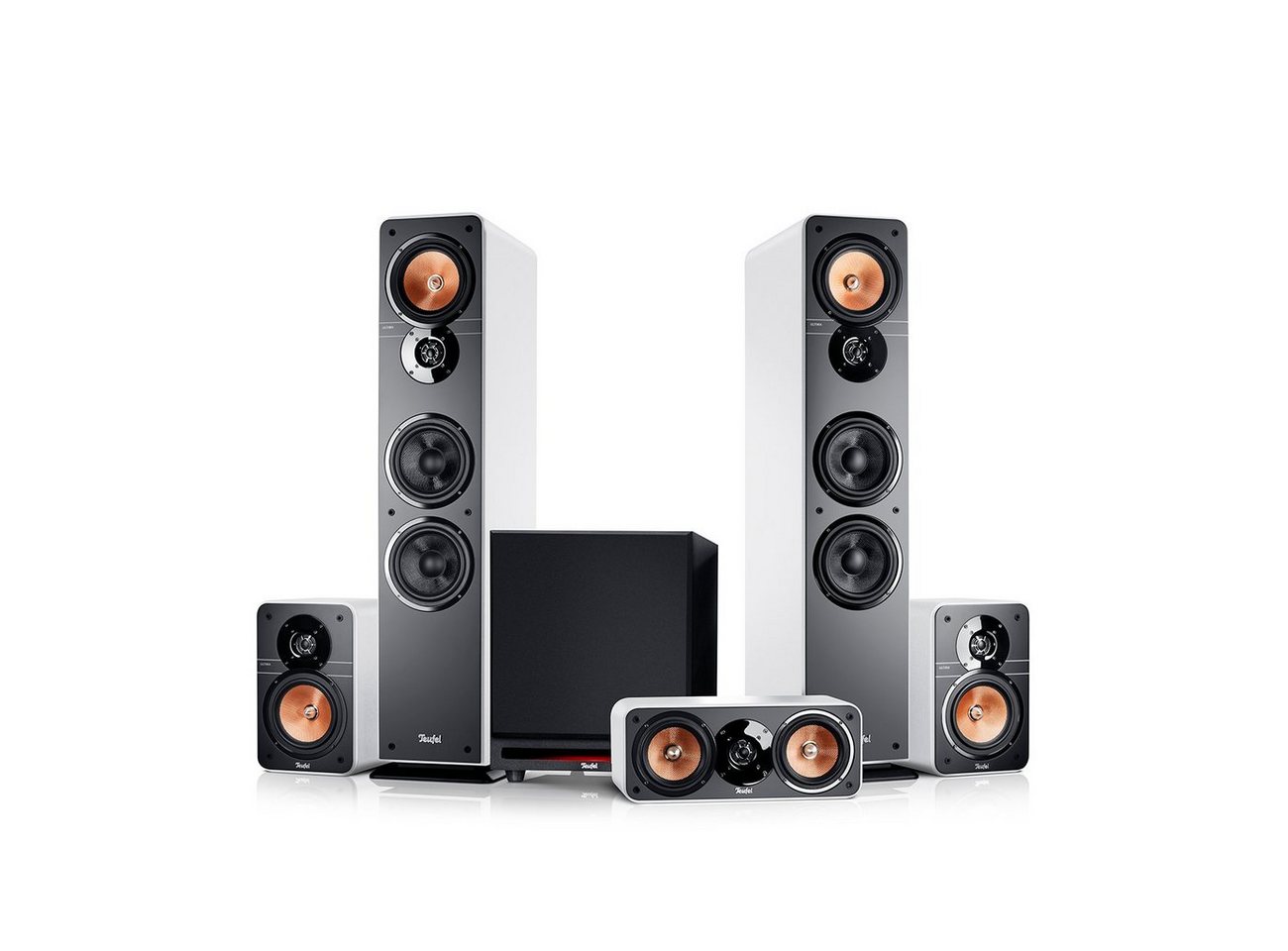 Teufel ULTIMA 40 Surround Power Edition "5.1-Set" Stand-Lautsprecher (Kabelgebunden, 120 W, Power Edition mit riesigem S 6000 Frontfire-Prinzip Subwoofer) von Teufel