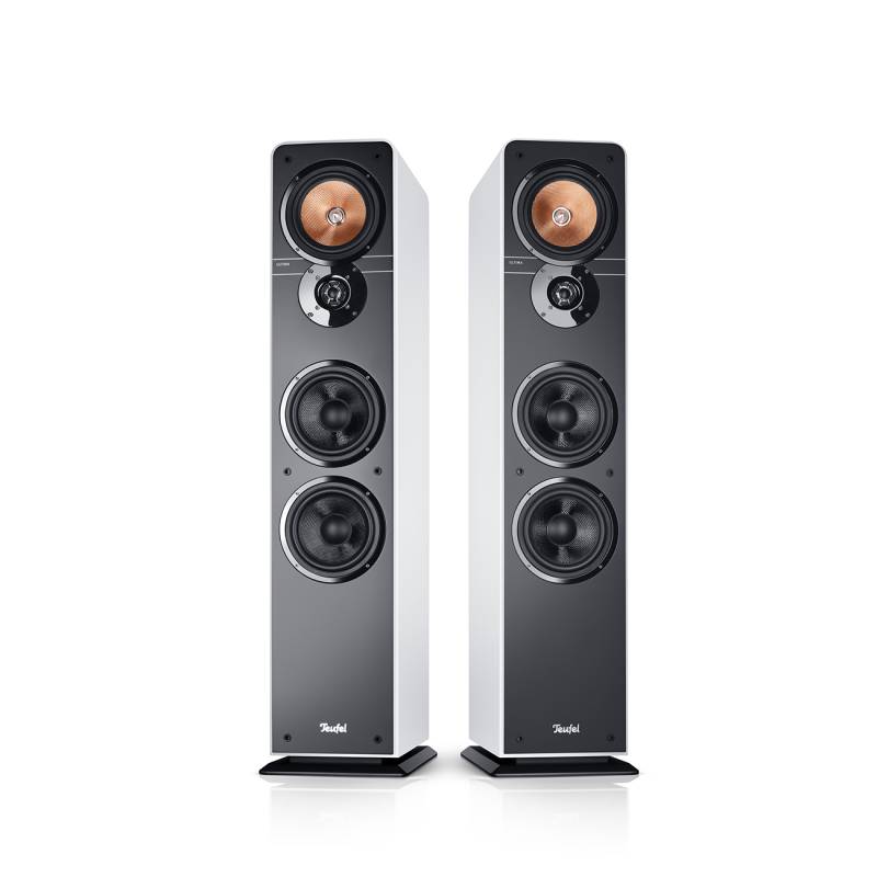 Teufel Ultima 40 HiFi-Lautsprecher Standboxen 3-Wege-System präziser Bass Weiß von Teufel