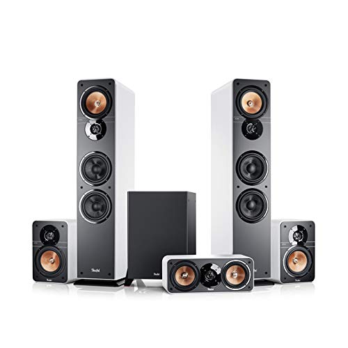 Teufel Ultima 40 Surround 5.1-Set - Heimkino Lautsprecher 5.1 Soundanlage Kino Raumklang Surround Subwoofer Movie High-End HiFi - schwarz/weiß von Teufel