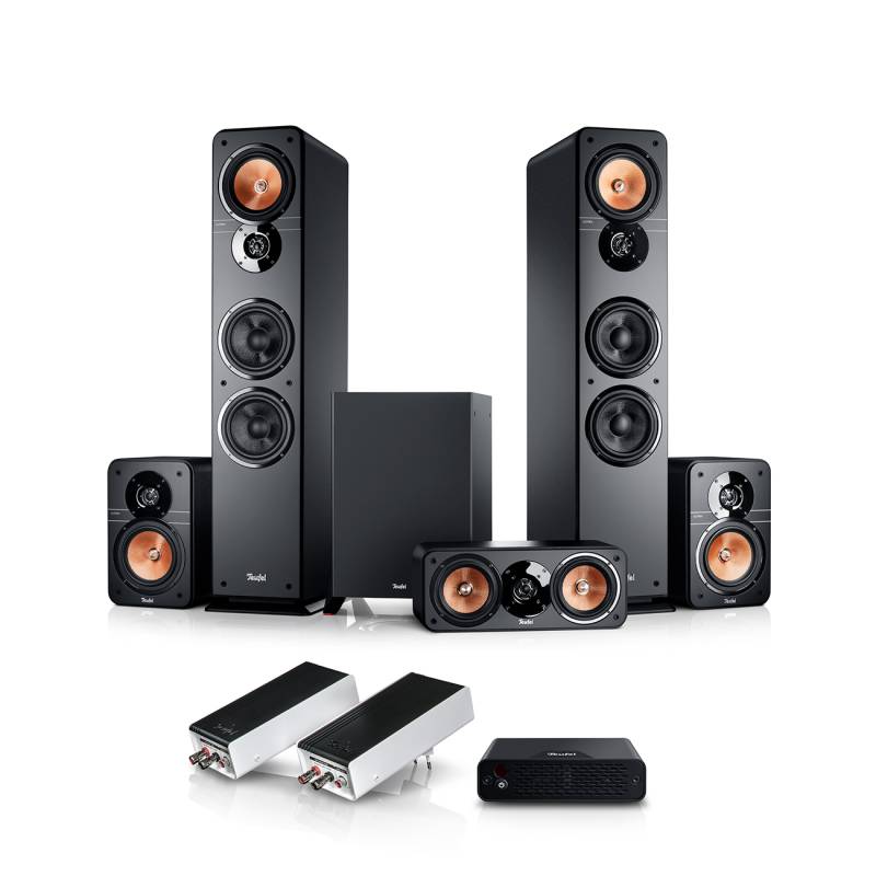 Teufel Ultima 40 Surround "5.1-Set" Wireless Heimkinosystem mit Standlautsprechern Ultima 40 Schwarz von Teufel