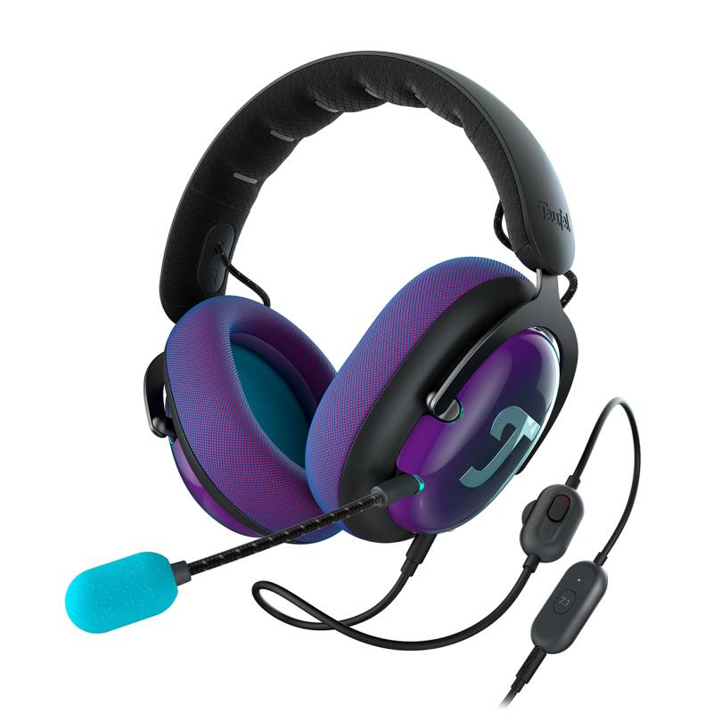 Teufel ZOLA Gaming-HD-Headset 7.1-Binaural-Surround-Sound Kraftvolller Bass Dark Gray/Dark Gray/Grape & Aqua von Teufel
