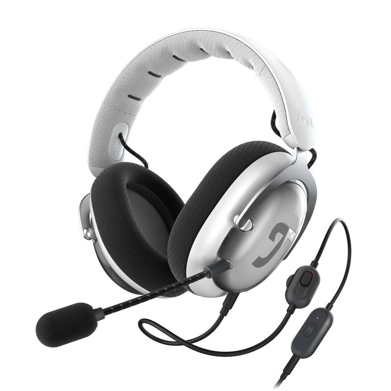 Teufel ZOLA Gaming-HD-Headset 7.1-Binaural-Surround-Sound Kraftvolller Bass Light Gray/Dark Gray von Teufel