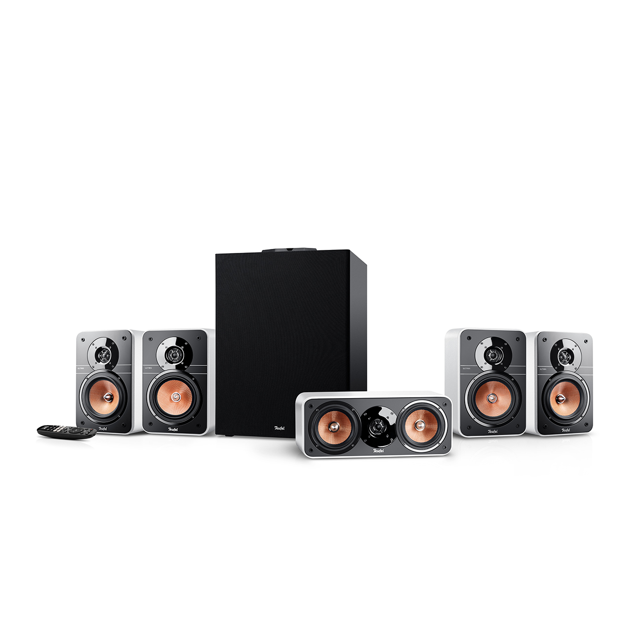 Teufel ULTIMA 20 CONCEPT Surround Power Edition "5.1-Set" AV-Receiver Subwoofer Center-Speaker Bluetooth 2-Wege-System Weiß von Teufel