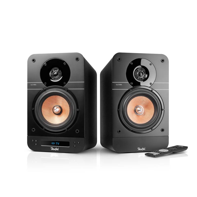 Teufel Ultima 25 Aktiv Regallautsprecherpaar DAB+ und FM-Radio 2-Wege-System Schwarz von Teufel