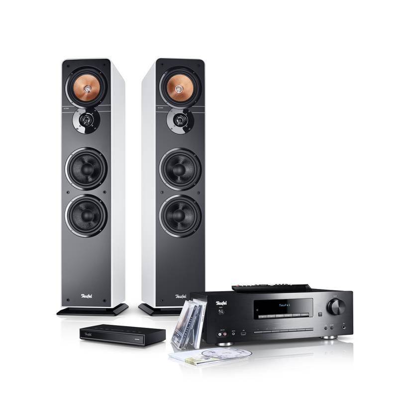 Teufel ULTIMA 40 KOMBO Streaming High-End Stereoanlage mit CD-MP3-Player Bluetooth Subwoofer Weiß von Teufel