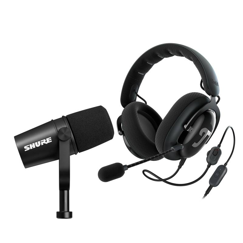 Teufel ZOLA + Shure MV7X Gaming-HD-Headset Kraftvolller Bass Sprech- & Gesangsaufnahmen dynamische Mikrofonkapsel Dark Gray von Teufel