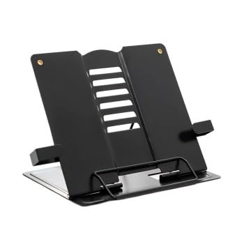 Tevimpeya Tragbarer Metallbuchständer Verstellbarer Halter mit 6 verstellbaren Ebenen für Musiknoten Lehrbuch Laptop Tevimpeya Tragbarer Metallbuchständer Verstellbarer Halter mit 6 verstellbaren Ebenen für Musiknoten Lehrbuch Laptop von Tevimpeya