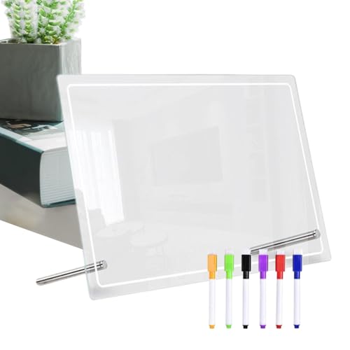 DRY ERASE DESCH DESCH BRAUCH, Whiteboard für Schreibtisch | Löschbare Tabletop Whiteboard -Zeichenbrett - Message Pad wiederverwendbarer Schreibtisch Notizblock für Erwachsene Schüler Lehrer DRY ERASE DESCH DESCH BRAUCH, Whiteboard für Schreibtisch | Löschbare Tabletop Whiteboard -Zeichenbrett - Message Pad wiederverwendbarer Schreibtisch Notizblock für Erwachsene Schüler Lehrer von Tewzafiya