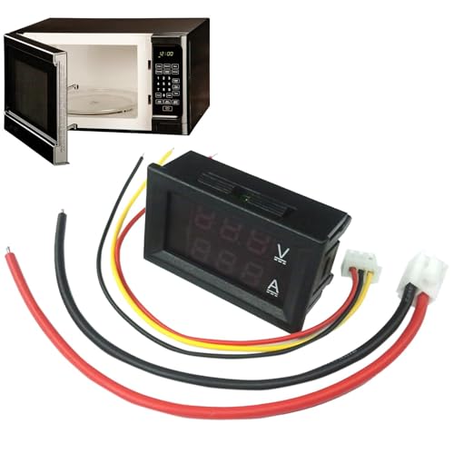 Spannungsmesser für Autoradio, DC-Verstärkermesser | 2-in-1-LED-Digitalspannungsmesser DC 0-100 V Amperemeter - Spannungsmesser, Spannungsanzeige für Profis, Einsteiger von Tewzafiya