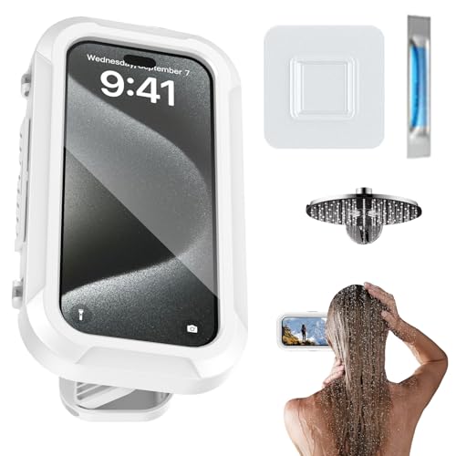 Telefonhalter Dusche, Duschfasshalter wasserdicht - Badezimmer wasserdichte Halter | 360 Grad einstellbar adhäsive Anti -Schlupf -Touchscreen -Anti -Nebel -Ständer für Badebad Pool Home 7inch Mobiltel Telefonhalter Dusche, Duschfasshalter wasserdicht - Badezimmer wasserdichte Halter | 360 Grad einstellbar adhäsive Anti -Schlupf -Touchscreen -Anti -Nebel -Ständer für Badebad Pool Home 7inch Mobiltel von Tewzafiya