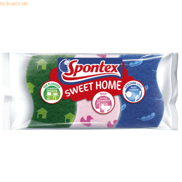 Tex Schwamm-Set Sweet Home 19500017 sortiert 3 Stück von Tex