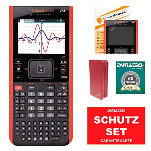 TI-Nspire CX II-T CAS Grafikrechner + CalcCase rote Tasche + Garantieverlängerung + ScreenProtect Displayschutzfolie UltraClear TI-Nspire CX II-T CAS Grafikrechner + CalcCase rote Tasche + Garantieverlängerung + ScreenProtect Displayschutzfolie UltraClear von Texas Instruments / Dynatech