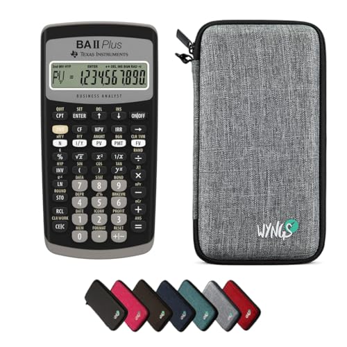 TI-BA II Plus Taschenrechner inklusive Schutztasche von WYNGS in Hellgrau - Basic Set TI-BA II Plus Taschenrechner inklusive Schutztasche von WYNGS in Hellgrau - Basic Set von Texas Instruments