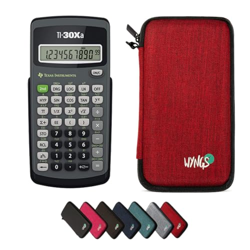 TI-30Xa inklusive Schutztasche von WYNGS in Rot - Basic Set von Texas Instruments