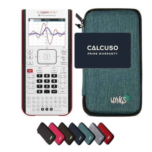 TI-Nspire CX II-T Grafikrechner inklusive Schutztasche von WYNGS in Türkis - Basic Set von Texas Instruments