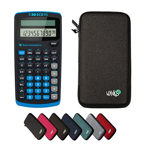 CALCUSO Sparpaket Dunkelgrau mit Taschenrechner TI-30 ECO RS von Texas Instruments