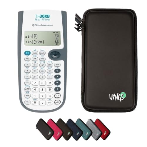 CALCUSO Sparpaket: TI 30 XB Multiview wissenschaftlicher Rechner + WYNGS Schutztasche schwarz + Erweiterte Garantie von CALCUSO von Texas Instruments