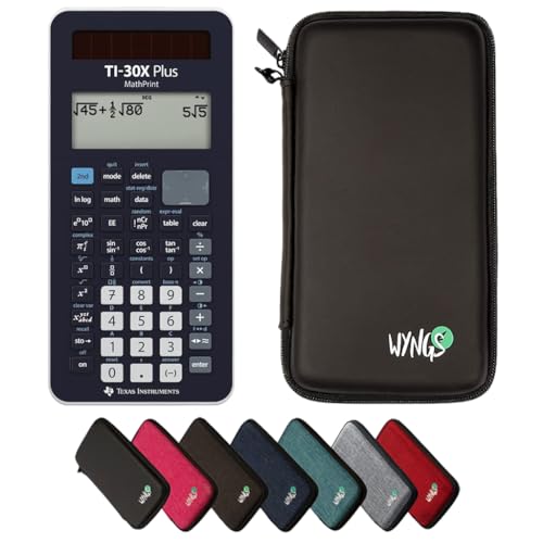 CALCUSO Sparpaket: TI-30X Plus MathPrint technisch-wissenschaftlicher Schulrechner + WYNGS Schutztasche schwarz + Erweiterte Garantie von CALCUSO von Texas Instruments