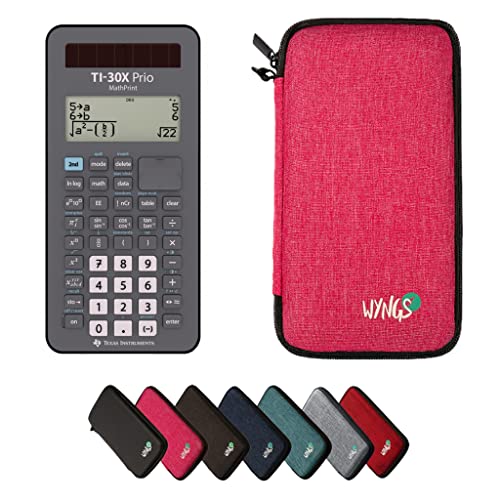 TEXAS INSTRUMENTS CALCUSO Sparpaket: TI-30X Prio MathPrint + WYNGS Schutztasche pink + Erweiterte von CALCUSO von Texas Instruments