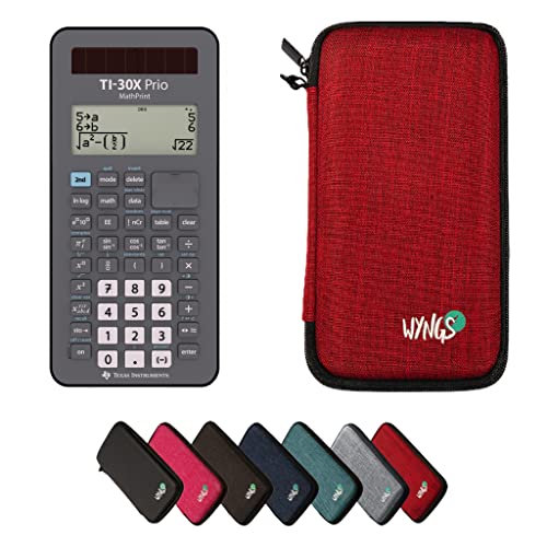 TEXAS INSTRUMENTS CALCUSO Sparpaket: TI-30X Prio MathPrint + WYNGS Schutztasche rot + Erweiterte von CALCUSO von Texas Instruments