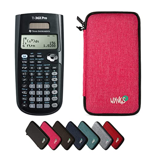 CALCUSO Sparpaket: TI-36X Pro technisch-wissenschaftlicher Taschenrechner + WYNGS Schutztasche pink + Erweiterte Garantie von CALCUSO von Texas Instruments