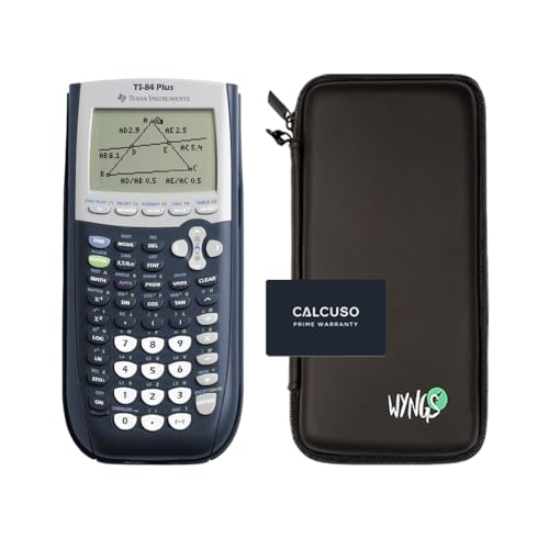 CALCUSO Sparpaket: TI 84 Plus Grafikrechner + WYNGS Schutzhülle schwarz + erweiterte Garantie von CALCUSO von Texas Instruments