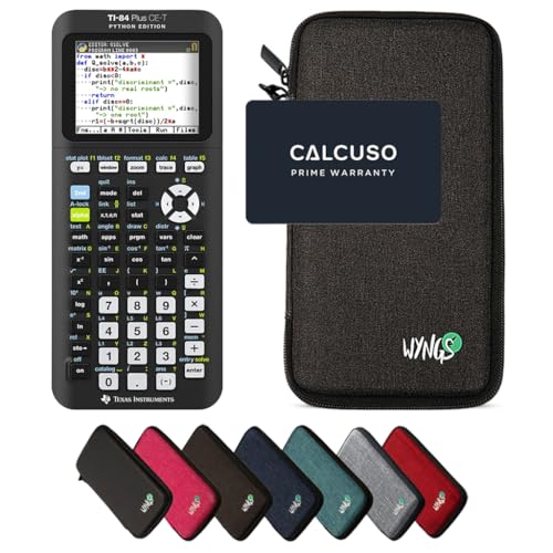 CALCUSO Sparpaket Dunkelgrau mit Grafikrechner TI-84 Plus CE-T Python Edition von Texas Instruments