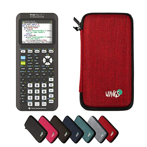 CALCUSO Sparpaket: TI 84 Plus CE-T Python Edition Grafikrechner + WYNGS Schutztasche rot + Erweiterte Garantie von CALCUSO von Texas Instruments