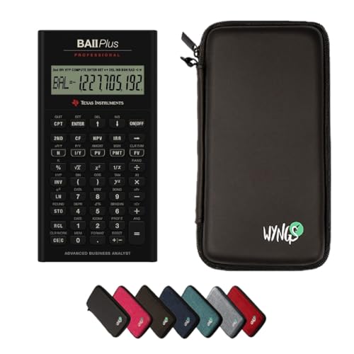 CALCUSO Sparpaket Schwarz mit Taschenrechner TI-BA II Plus Professional von Texas Instruments