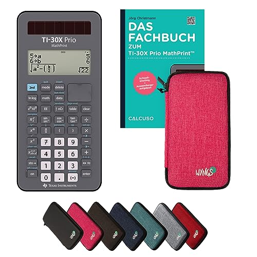 CALCUSO Standardpaket Pink mit Taschenrechner TI-30X Prio MathPrint von Texas Instruments