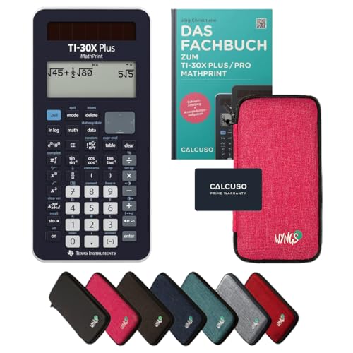 ﻿CALCUSO Standardpaket Pink mit Taschenrechner TI-30X Plus Mathprint von Texas Instruments