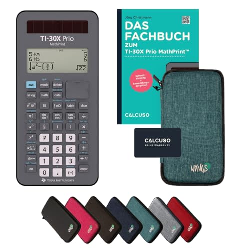 CALCUSO Standardpaket Türkis mit Taschenrechner TI-30X Prio MathPrint von Texas Instruments