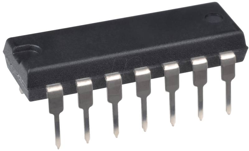CD 4001UBE TEX - NOR-Gate, 2-Input, 3 ... 18 V, DIL-14 von Texas Instruments