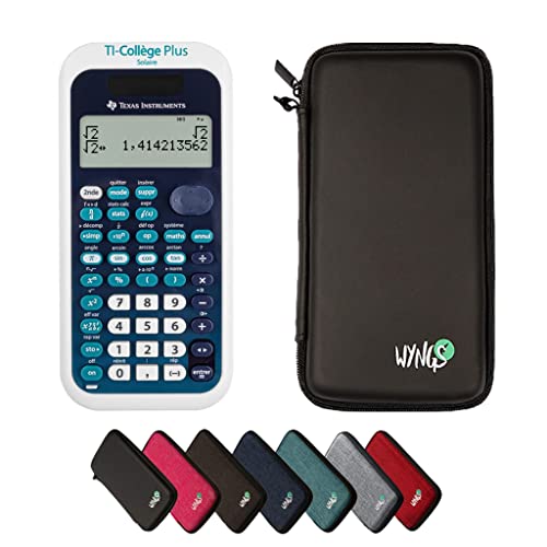 Calcuso Sparpaket: TI Collége Plus Solarrechner + Schutzhülle Wyngs schwarz + erweiterte Garantie von Calcuso von Texas Instruments