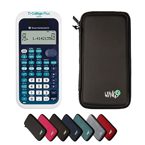 Calcuso Spar-Pack: TI Collége Plus Solar wissenschaftlicher Taschenrechner + Schutzhülle WYNGS schwarz + erweiterte Garantie von Calcuso von Texas Instruments