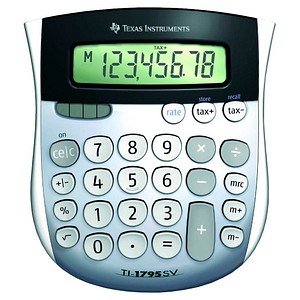 TEXAS INSTRUMENTS TI-1795 SV Taschenrechner silber/schwarz von Texas Instruments