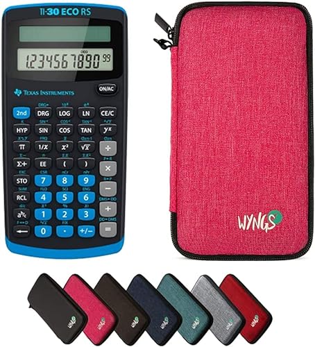 TI 30 ECO RS wissenschaftlicher Rechner + WYNGS Schutztasche pink von Texas Instruments